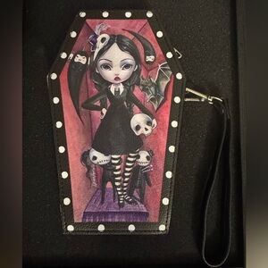 Coffin Girl Wallet Wristlet In Vinyl